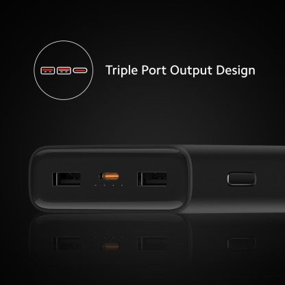 MI 20000 MAH POWER BANK (50 W, FAST CHARGING, POWER DELIVERY 3.0)  (BLACK, LITHIUM POLYMER)