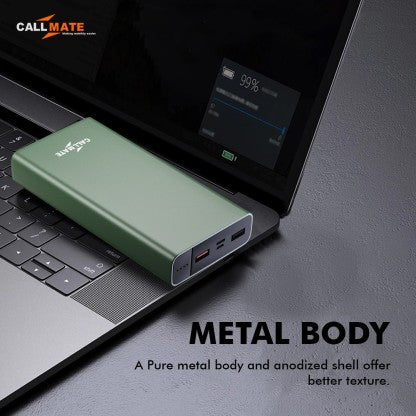 CALLMATE 20000 MAH POWER BANK (18 W, FAST CHARGING)  (GREEN, LITHIUM POLYMER)