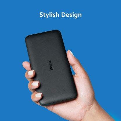 REDMI 10000 MAH POWER BANK (10 W, FAST CHARGING)  (BLACK, LITHIUM POLYMER)