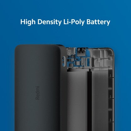REDMI 10000 MAH POWER BANK (10 W, FAST CHARGING)  (BLACK, LITHIUM POLYMER)