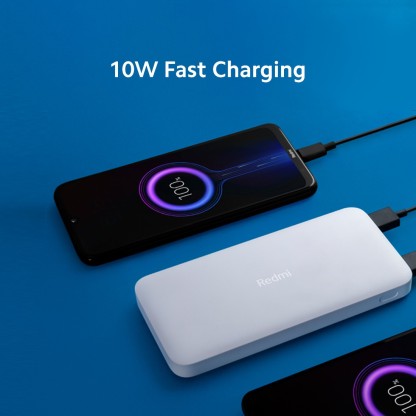 REDMI 10000 MAH POWER BANK (10 W, FAST CHARGING)  (WHITE, LITHIUM POLYMER)