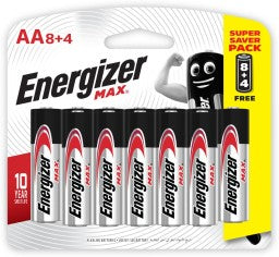 ENERGIZER PRIMARY ALKALINE MAX 2A  BATTERY  (PACK OF 12)