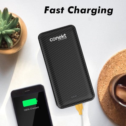 CONEKT 10000 MAH POWER BANK (12 W, FAST CHARGING)  (BLACK, LITHIUM POLYMER)
