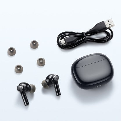 SOUNDCORE BY ANKER R100 FAST CHARGING TWS WITH 25 HOURS PLAYTIME BLUETOOTH HEADSET  (BLACK, TRUE WIRELESS)