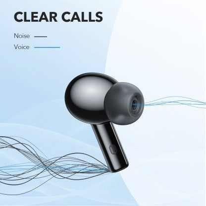 SOUNDCORE BY ANKER R100 FAST CHARGING TWS WITH 25 HOURS PLAYTIME BLUETOOTH HEADSET  (BLACK, TRUE WIRELESS)