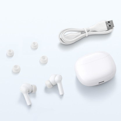 SOUNDCORE BY ANKER R100 FAST CHARGING TWS WITH 25 HOURS PLAYTIME BLUETOOTH HEADSET  (WHITE, TRUE WIRELESS)