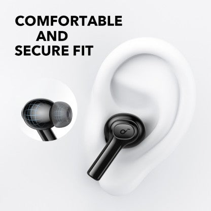 SOUNDCORE BY ANKER R100 FAST CHARGING TWS WITH 25 HOURS PLAYTIME BLUETOOTH HEADSET  (BLACK, TRUE WIRELESS)