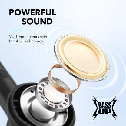 SOUNDCORE BY ANKER R100 FAST CHARGING TWS WITH 25 HOURS PLAYTIME BLUETOOTH HEADSET  (BLACK, TRUE WIRELESS)