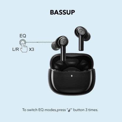 SOUNDCORE BY ANKER R100 FAST CHARGING TWS WITH 25 HOURS PLAYTIME BLUETOOTH HEADSET  (BLACK, TRUE WIRELESS)
