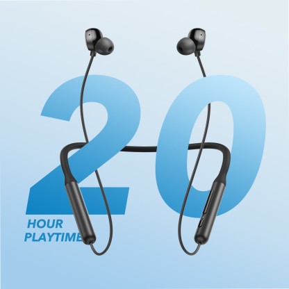 SOUNDCORE BY ANKER R500 FAST CHARGING NECKBAND WITH 20 HOURS PLAYTIME BLUETOOTH HEADSET  (BLACK, IN THE EAR)