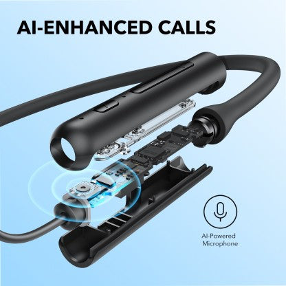 SOUNDCORE BY ANKER R500 FAST CHARGING NECKBAND WITH 20 HOURS PLAYTIME BLUETOOTH HEADSET  (BLACK, IN THE EAR)
