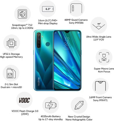 realme 5 Pro (Crystal Green, 64 GB)  (4 GB RAM)