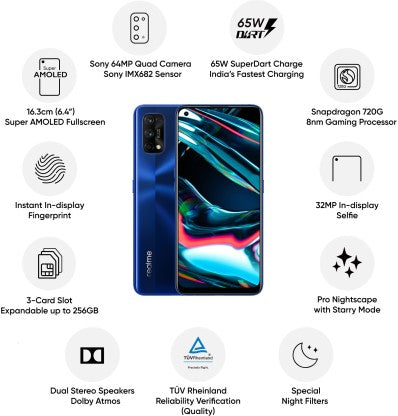 realme 7 Pro (Mirror Blue, 128 GB)  (8 GB RAM)