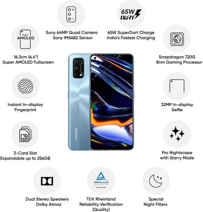 realme 7 Pro (Mirror Silver, 128 GB)  (6 GB RAM)