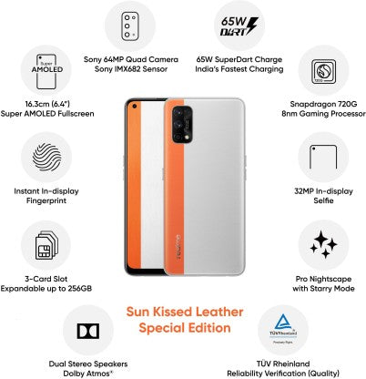 realme 7 Pro (Sun Kissed Leather, 128 GB)  (6 GB RAM)