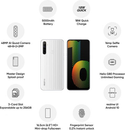 realme Narzo 10 (That White, 128 GB)  (4 GB RAM)