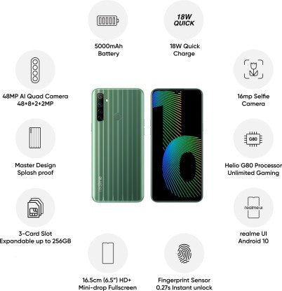 realme Narzo 10 (That Green, 128 GB)  (4 GB RAM)