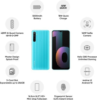 realme Narzo 10 (That Blue, 128 GB)  (4 GB RAM)