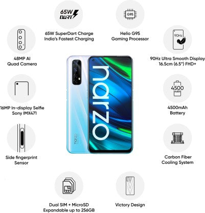 REALME NARZO 20 PRO (WHITE KNIGHT, 128 GB)  (8 GB RAM)