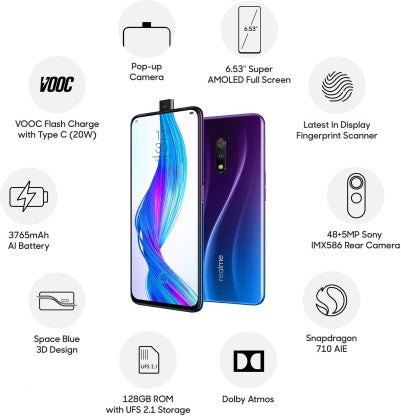 realme X (Space Blue, 128 GB)  (4 GB RAM)