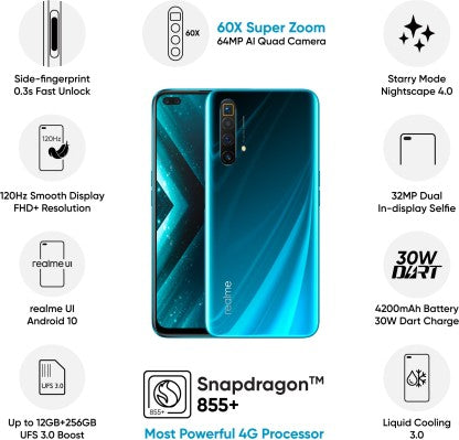 realme X3 SuperZoom (Glacier Blue, 256 GB)  (12 GB RAM)