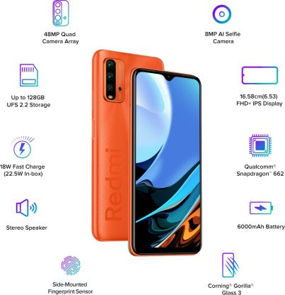 REDMI 9 Power (Fiery Red, 64 GB)  (4 GB RAM)