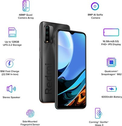 REDMI 9 Power (Mighty Black, 128 GB)  (6 GB RAM)