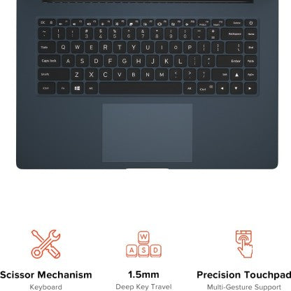 REDMIBOOK PRO CORE I3 11TH GEN - (8 GB/256 GB SSD/WINDOWS 11 HOME) THIN AND LIGHT LAPTOP  (15.6 INCH, CHARCOAL GRAY, 1.8 KG, WITH MS OFFICE)[Like New]