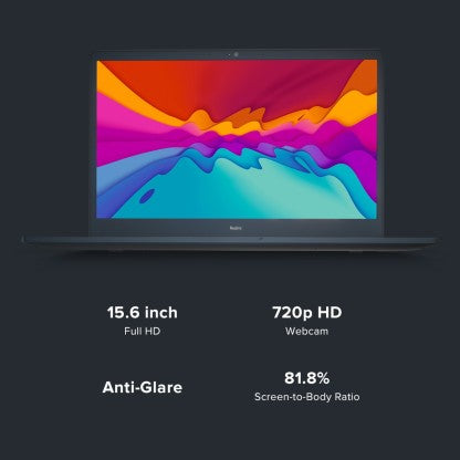 REDMIBOOK PRO CORE I3 11TH GEN - (8 GB/256 GB SSD/WINDOWS 11 HOME) THIN AND LIGHT LAPTOP  (15.6 INCH, CHARCOAL GRAY, 1.8 KG, WITH MS OFFICE)[Like New]