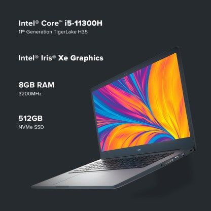 REDMIBOOK PRO CORE I5 11TH GEN - (8 GB/512 GB SSD/WINDOWS 11 HOME) THIN AND LIGHT LAPTOP  (15.6 INCH, CHARCOAL GRAY, 1.8 KG, WITH MS OFFICE)