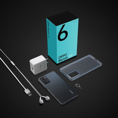 OPPO Reno6 5G (Stellar Black, 128 GB)  (8 GB RAM)