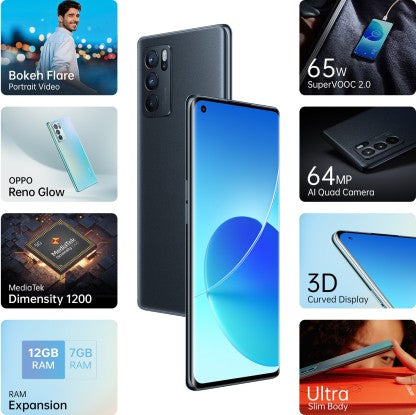 OPPO Reno6 Pro 5G (Stellar Black, 256 GB)  (12 GB RAM)