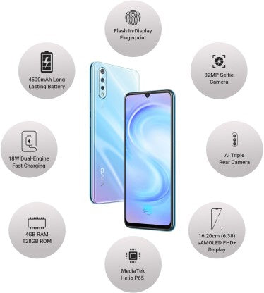 VIVO S1 (SKYLINE BLUE, 128 GB)  (4 GB RAM)