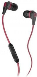 SKULLCANDY INK&#X27;D HEADSET WITH MIC  (BLACK &AMP; RED, IN THE EAR)