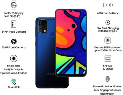 SAMSUNG GALAXY F41 (FUSION BLUE, 128 GB)  (6 GB RAM)