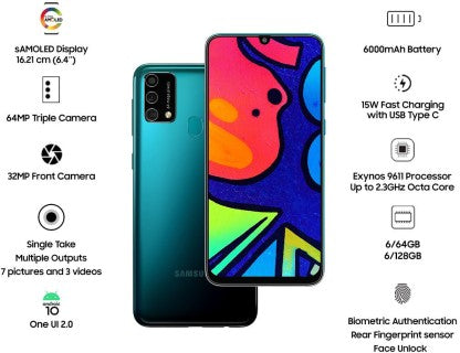 SAMSUNG GALAXY F41 (FUSION GREEN, 128 GB)  (6 GB RAM)