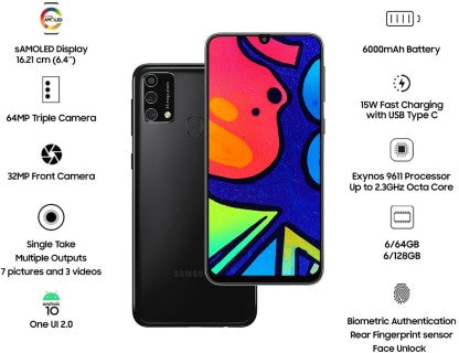SAMSUNG GALAXY F41 (FUSION BLACK, 128 GB)  (6 GB RAM)