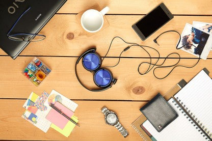 SONY 310AP WIRED HEADSET  (BLUE, ON THE EAR)