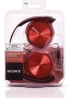 SONY 310AP WIRED HEADSET  (RED, ON THE EAR)