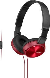 SONY 310AP WIRED HEADSET  (RED, ON THE EAR)