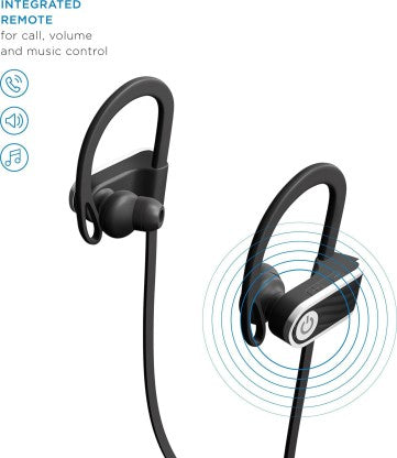SOUNDLOGIC VOICE ASSISTANT WIRELESS SPORT EARBUDS BLUETOOTH HEADSET  (BLACK, IN THE EAR) [Like New]