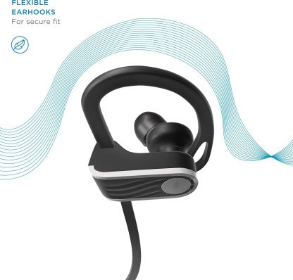 SOUNDLOGIC VOICE ASSISTANT WIRELESS SPORT EARBUDS BLUETOOTH HEADSET  (BLACK, IN THE EAR) [Like New]