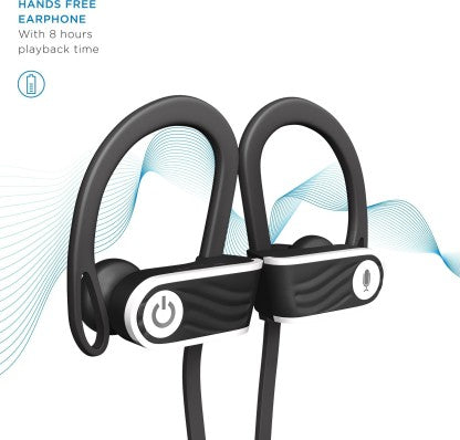 SOUNDLOGIC VOICE ASSISTANT WIRELESS SPORT EARBUDS BLUETOOTH HEADSET  (BLACK, IN THE EAR) [Like New]