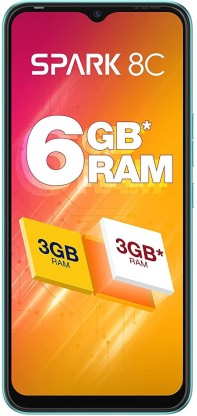TECNO SPARK 8C (TURQUOISE CYAN, 64 GB)  (3 GB RAM)