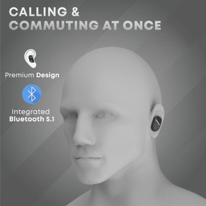 HOPPUP SYNC WITH BLUETOOTH 5.1 &AMP; TYPE C FAST CHARGING BLUETOOTH HEADSET  (BLACK, TRUE WIRELESS)