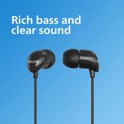 PHILIPS TAE1126BK/94 WIRED HEADSET  (BLACK, IN THE EAR)