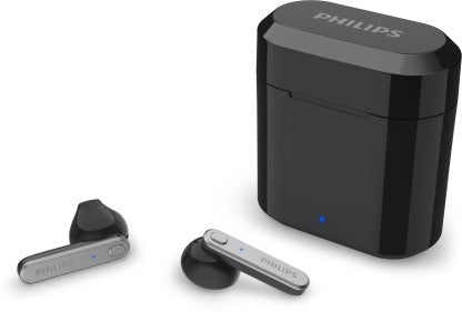 PHILIPS TAT3225BK/94 TRULY WIRELESS EARBUDS (TWS EARBUDS) WITH IPX4 SPLASHPROOF, (6+18) HOURS PLAYTIME, VOICE ASSISTANT BLUETOOTH 5.2 HEADSET BLUETOOTH HEADSET  (BLACK, TRUE WIRELESS)
