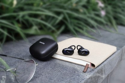 PHILIPS TAT4205 (TWS) TRUE WIRELESS EARBUDS WITH IPX5 WATER-PROOF, TOUCH CONTROL BLUETOOTH HEADSET  (BLACK, TRUE WIRELESS)