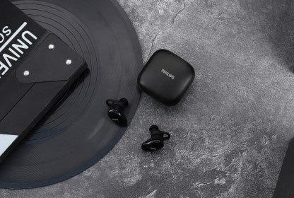 PHILIPS TAT4205 (TWS) TRUE WIRELESS EARBUDS WITH IPX5 WATER-PROOF, TOUCH CONTROL BLUETOOTH HEADSET  (BLACK, TRUE WIRELESS)