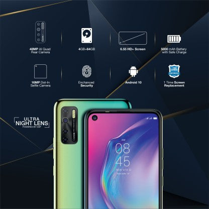 Tecno Camon 15 (SHOAL GOLD, 64 GB)  (4 GB RAM)